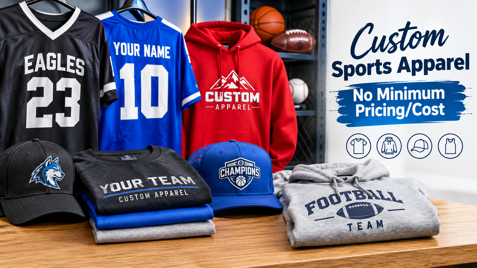 Custom Sports Apparel No Minimum Pricing/Cost Inkofly