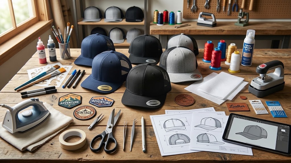Basic Material Needed for Custom Yupoong Hats No Minimum Inkofly