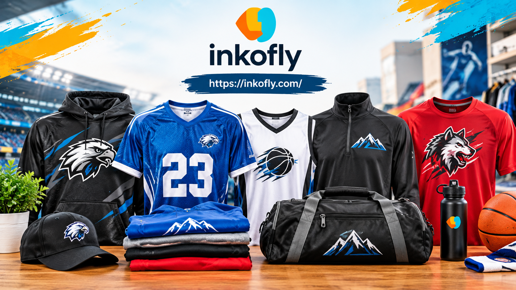 Custom Sports Apparel No Minimum, Inkofly
